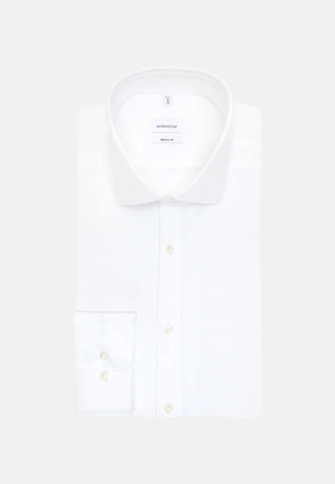 Regular Jerseyhemd Uni in Weiß | Seidensticker Onlineshop