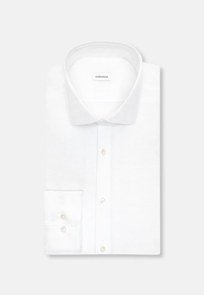 Regular Jersey shirt Uni in Weiß | Seidensticker online shop