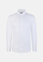 Regular Chemise en jersey Uni in Blanc |  Seidensticker Onlineshop