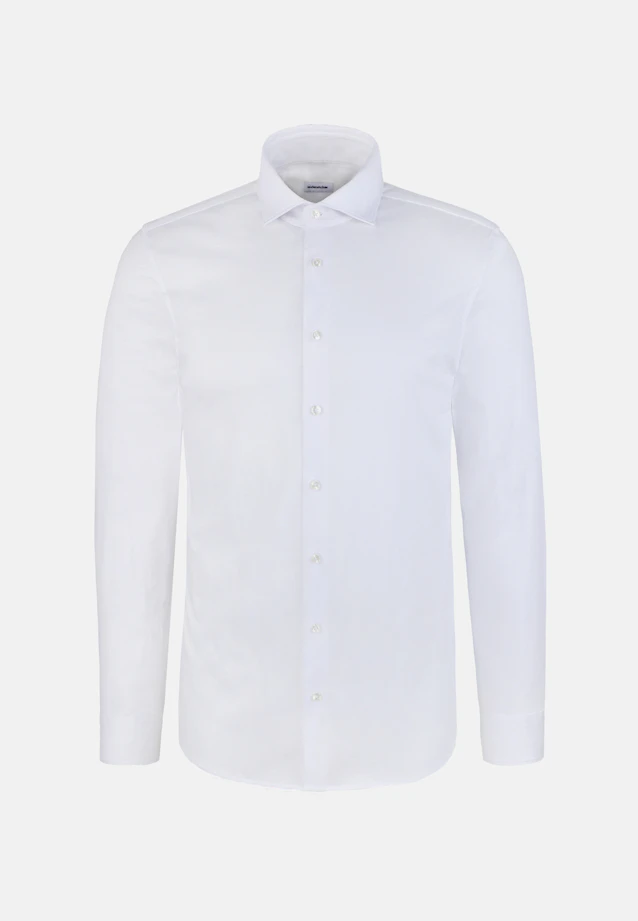 Regular Jerseyhemd Uni in Weiß |  Seidensticker Onlineshop