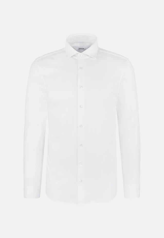 Regular Jersey shirt Uni in Weiß |  Seidensticker Onlineshop