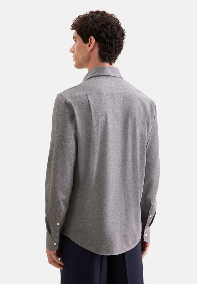 Regular Chemise en jersey Uni in Gris |  Seidensticker Onlineshop