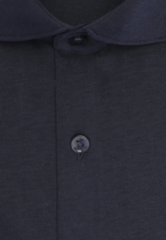 Regular Jersey shirt Uni in Dunkelblau |  Seidensticker Onlineshop