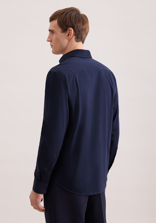 Regular Jerseyhemd Uni in Dunkelblau | Seidensticker Onlineshop