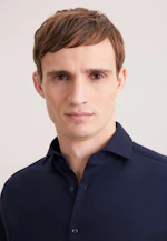 Regular Chemise en jersey Uni in Bleu Foncé |  Seidensticker Onlineshop