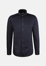 Regular Chemise en jersey Uni in Bleu Foncé |  Seidensticker Onlineshop