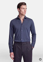 Regular Jerseyhemd Uni in Mittelblau |  Seidensticker Onlineshop