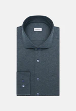 Regular Jerseyhemd Uni in Mittelblau |  Seidensticker Onlineshop
