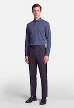 Regular Jerseyhemd Uni in Mittelblau |  Seidensticker Onlineshop