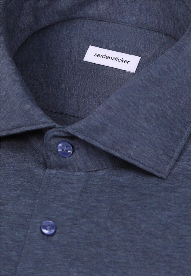 Regular Jersey shirt Uni in Mittelblau | Seidensticker online shop
