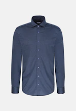 Regular Jerseyhemd Uni in Mittelblau |  Seidensticker Onlineshop