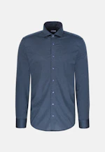 Regular Jerseyhemd Uni in Mittelblau |  Seidensticker Onlineshop