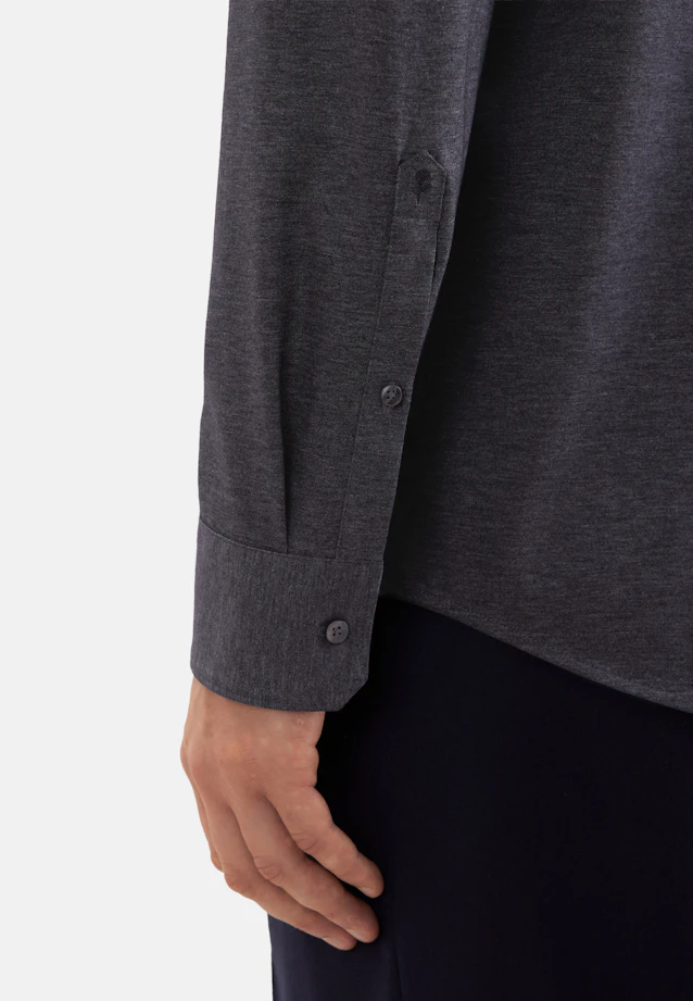 Regular Jerseyhemd Uni in Grau |  Seidensticker Onlineshop