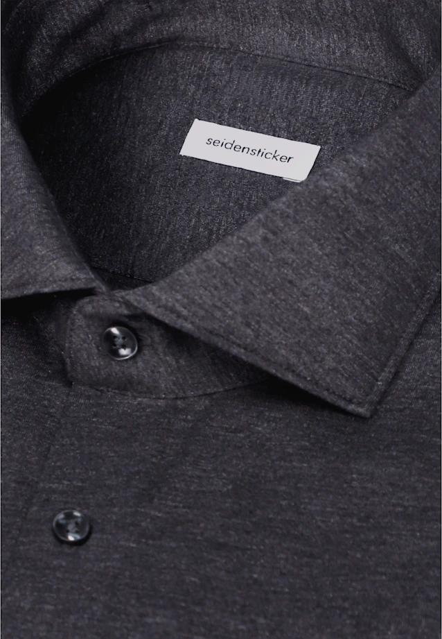 Regular Jerseyhemd Uni in Grau |  Seidensticker Onlineshop