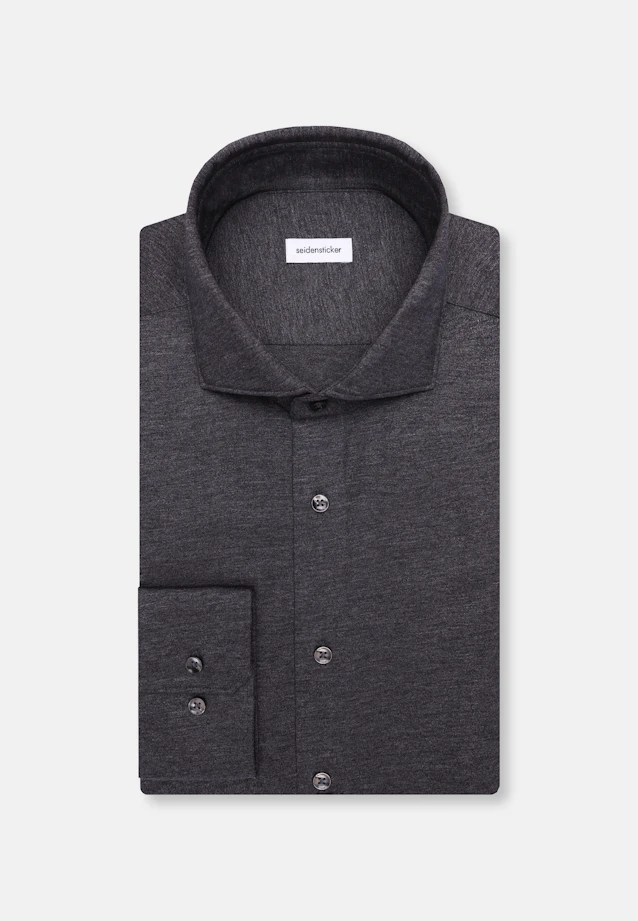 Regular Jerseyhemd Uni in Grau |  Seidensticker Onlineshop