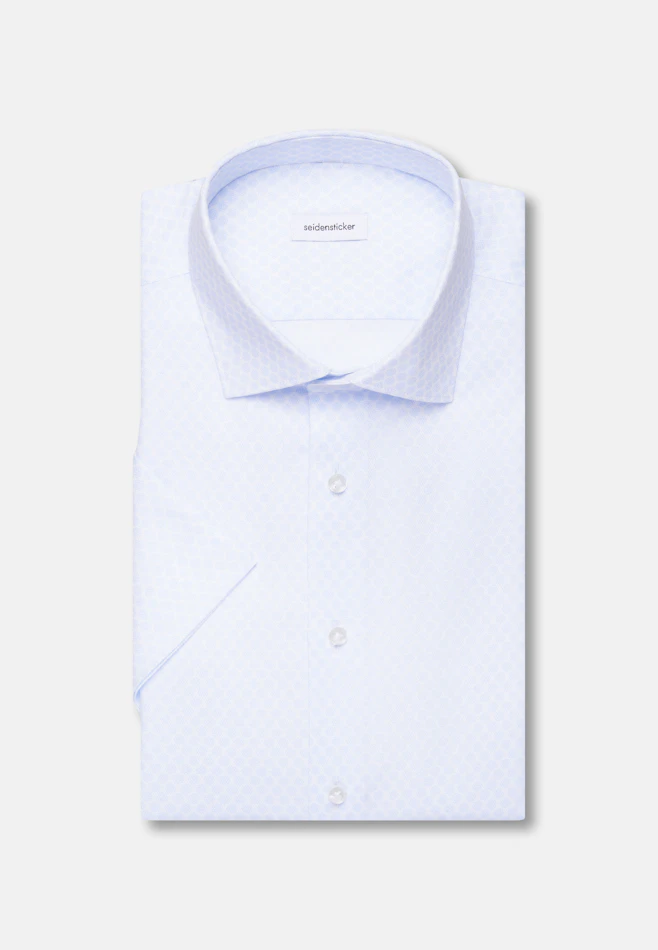 Slim Business Hemd Druck in Hellblau | Seidensticker Onlineshop