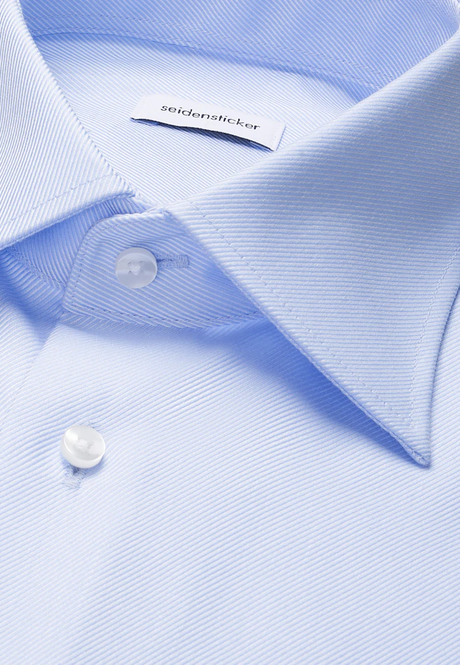 Regular Chemise d'affaires Uni dans Bleu Moyen | Boutique en ligne Seidensticker