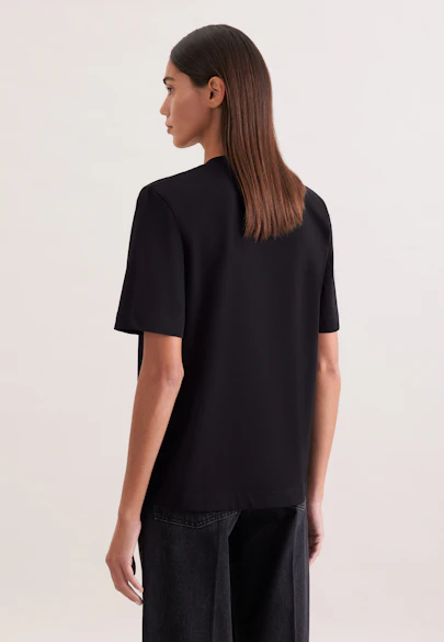 Jersey T-Shirt Crew Neck made of cotton in Black |  Seidensticker Onlineshop
