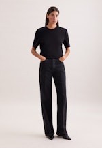 Jersey T- Shirt Crew Neck aus Baumwolle in Schwarz |  Seidensticker Onlineshop