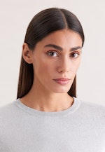 Strickshirt aus Baumwolle mit Metalliceffekt in Grau |  Seidensticker Onlineshop