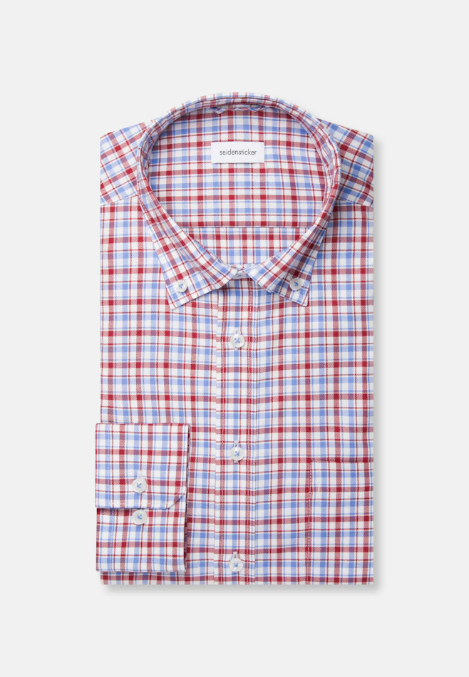 Regular Business shirt Check in Red | Seidensticker online shop