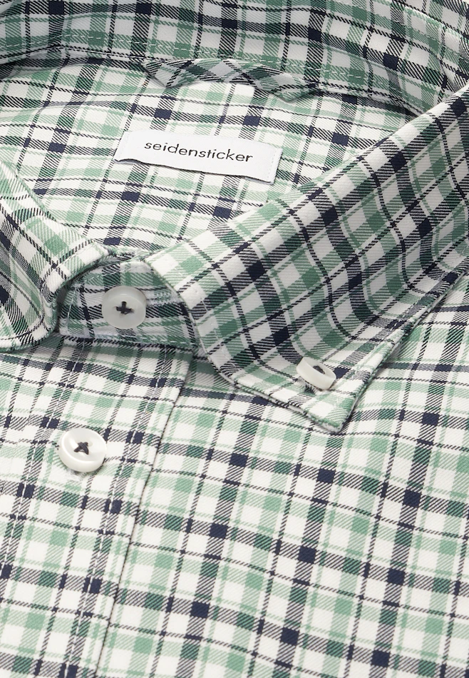 Regular Chemise d'affaires carreaux dans Vert | Boutique en ligne Seidensticker