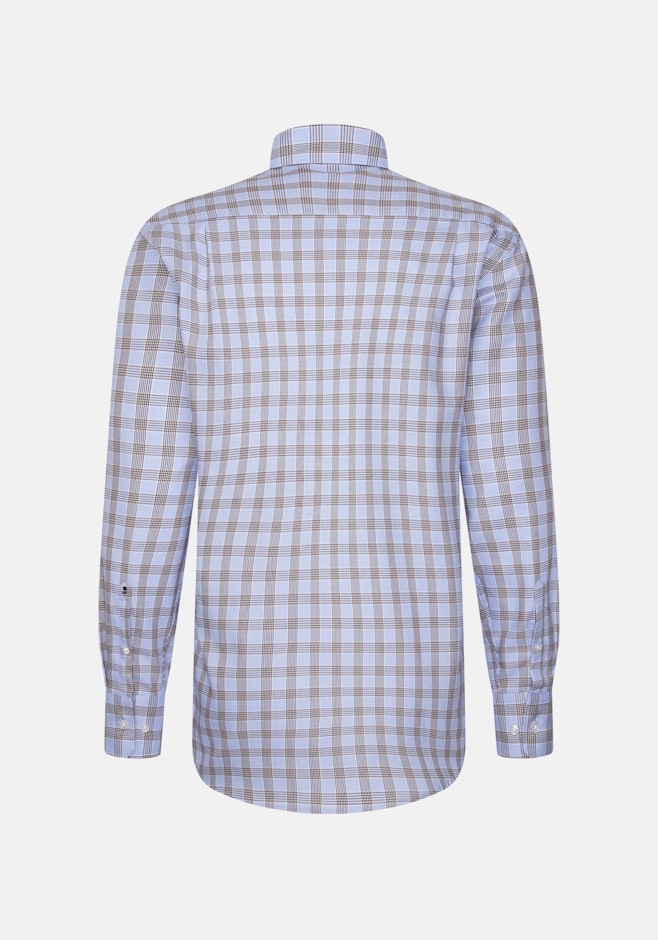 Regular Chemise d'affaires carreaux dans Marron | Boutique en ligne Seidensticker