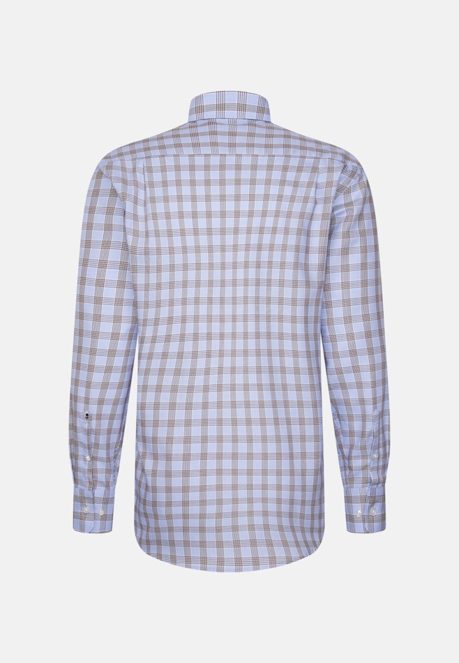 Regular Chemise d'affaires carreaux dans Marron | Boutique en ligne Seidensticker