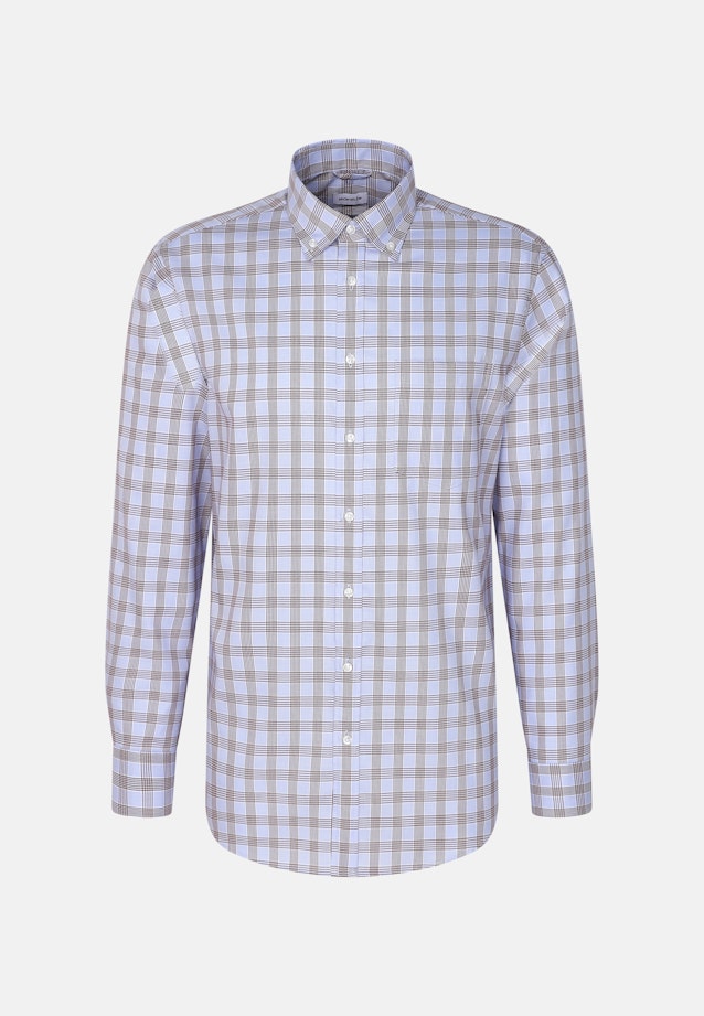 Regular Chemise d'affaires carreaux in Marron |  Seidensticker Onlineshop