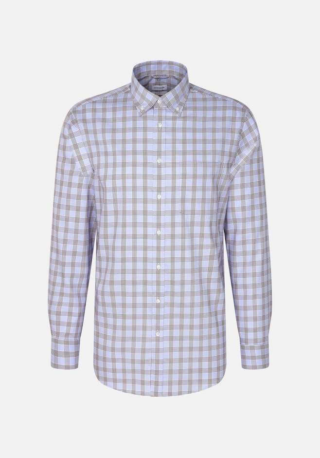 Regular Chemise d'affaires carreaux dans Marron | Boutique en ligne Seidensticker