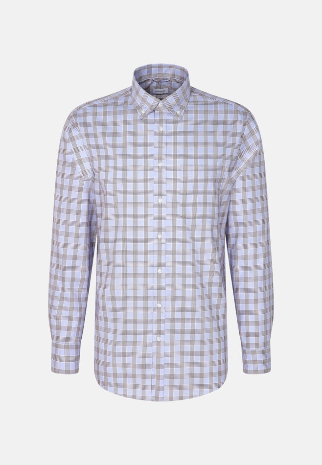 Regular Chemise d'affaires carreaux dans Marron | Boutique en ligne Seidensticker