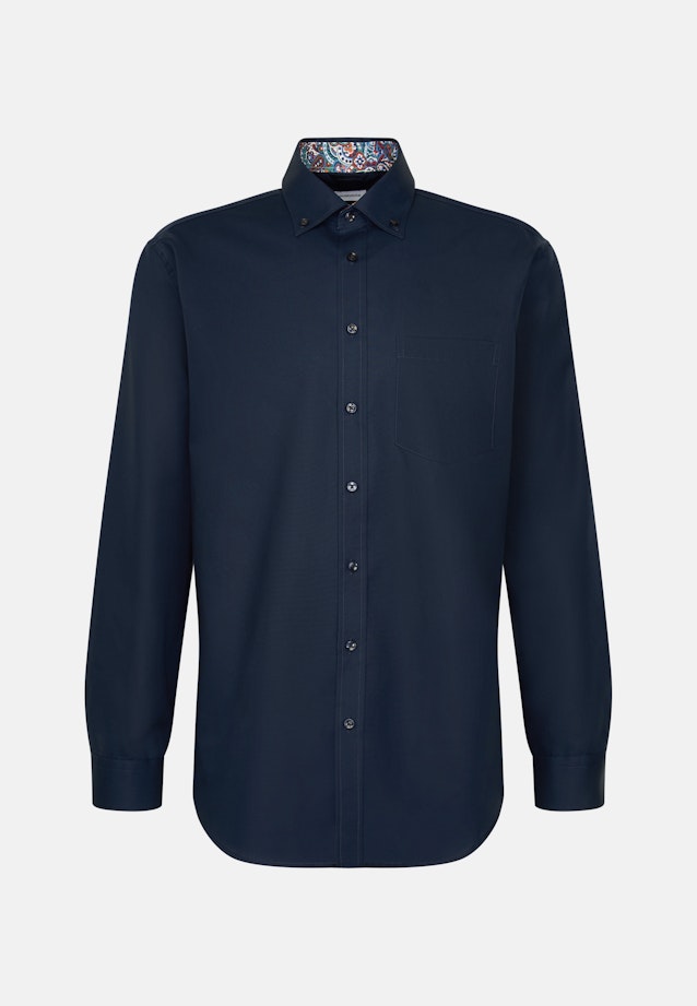Regular Chemise d'affaires Uni in Bleu Foncé |  Seidensticker Onlineshop
