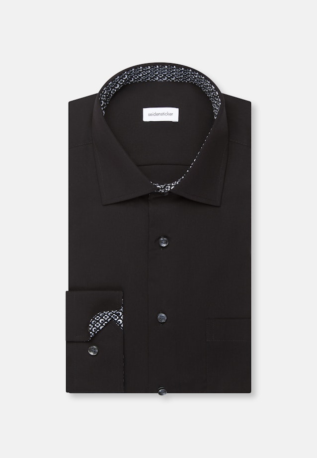 Regular Chemise d'affaires Uni in Schwarz |  Seidensticker Onlineshop