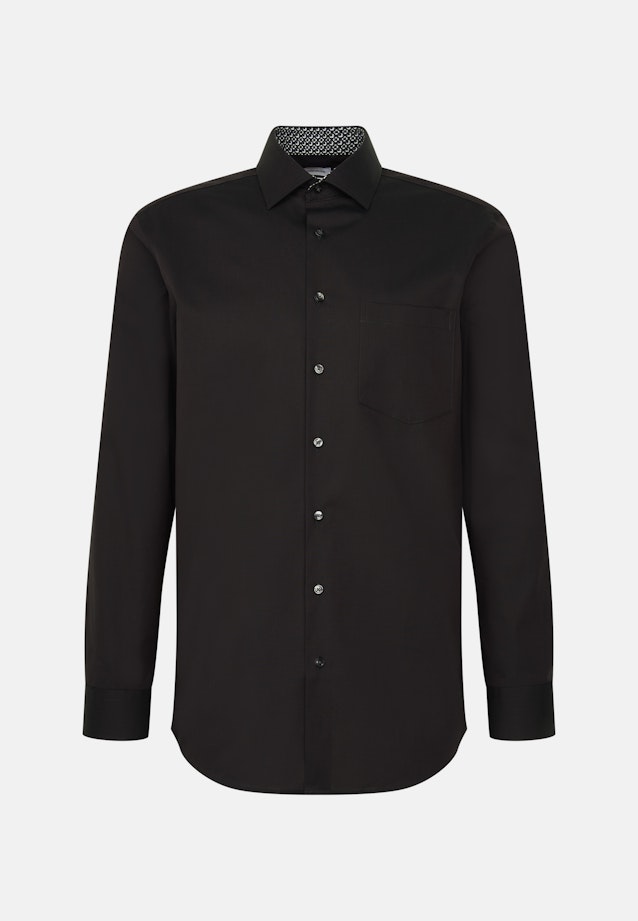 Regular Chemise d'affaires Uni in Schwarz |  Seidensticker Onlineshop