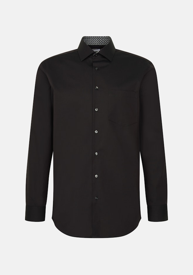 Regular Business Hemd Uni in Schwarz | Seidensticker Onlineshop