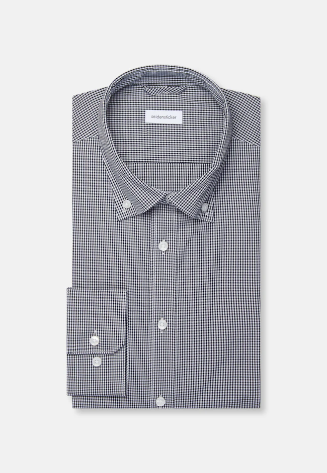 Shaped Chemise d'affaires carreaux dans Bleu Foncé | Boutique en ligne Seidensticker