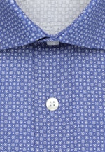Shaped Business shirt Print in Mittelblau |  Seidensticker Onlineshop