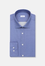 Shaped Business shirt Print in Mittelblau |  Seidensticker Onlineshop