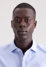 X-Slim Business Hemd Struktur in Mittelblau |  Seidensticker Onlineshop