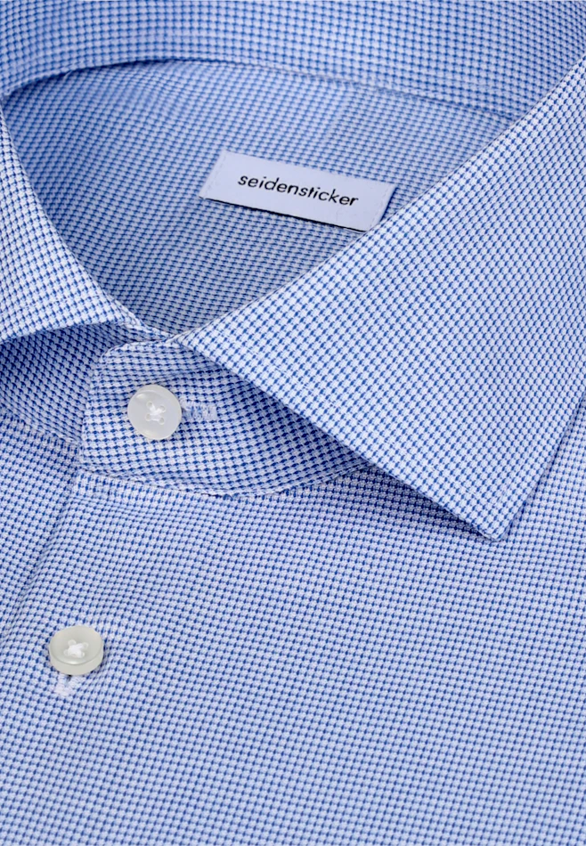 X-Slim Chemise d'affaires Structure dans Bleu Moyen | Boutique en ligne Seidensticker