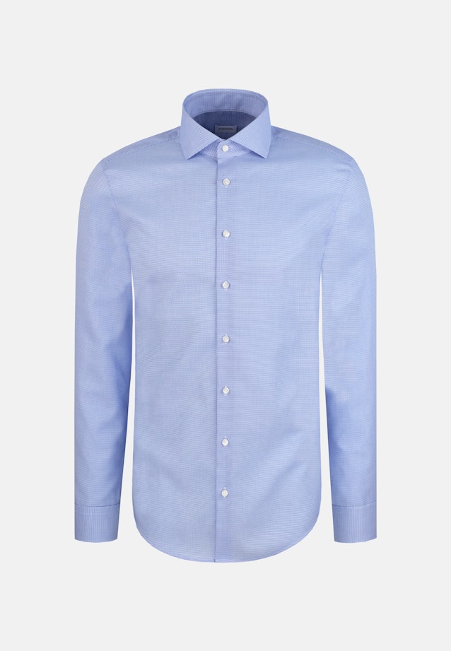 X-Slim Business Hemd Struktur in Mittelblau |  Seidensticker Onlineshop