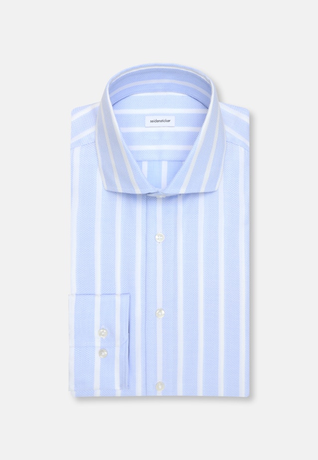 Shaped Business shirt Stripes in Mittelblau |  Seidensticker Onlineshop