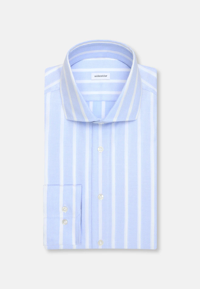 Shaped Chemise d'affaires Rayures dans Bleu Moyen | Boutique en ligne Seidensticker