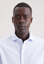 Slim Casual Hemd Gestreift in Hellblau |  Seidensticker Onlineshop