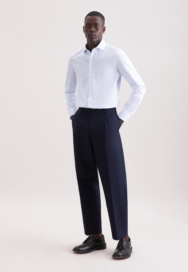 Slim Casual Hemd Gestreift in Hellblau |  Seidensticker Onlineshop