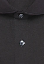 Shaped Jerseyhemd Uni in Schwarz |  Seidensticker Onlineshop