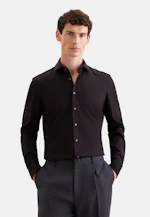Shaped Jerseyhemd Uni in Schwarz |  Seidensticker Onlineshop