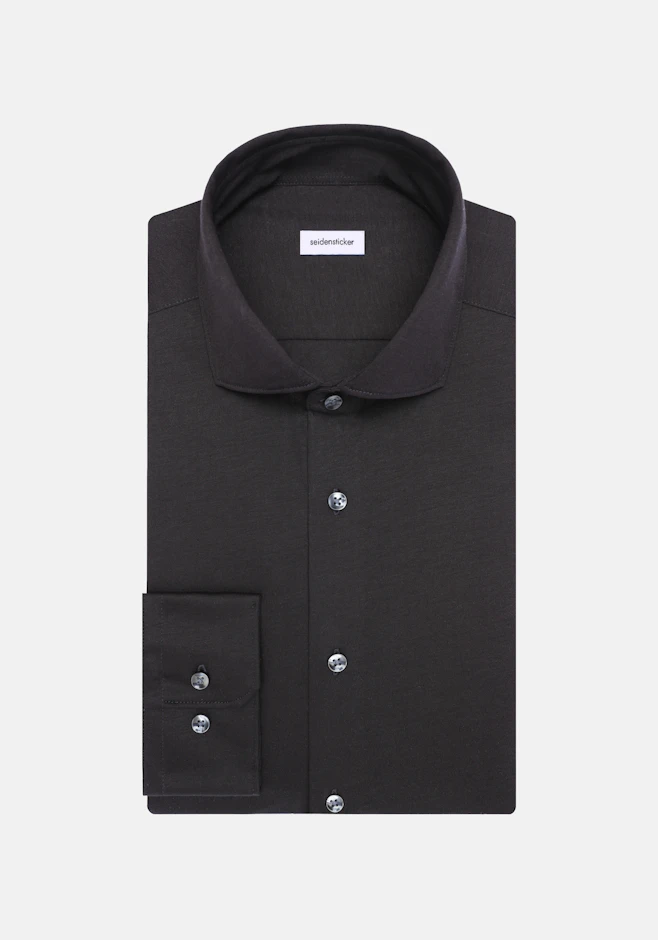 Shaped Jersey shirt Uni in Schwarz | Seidensticker online shop