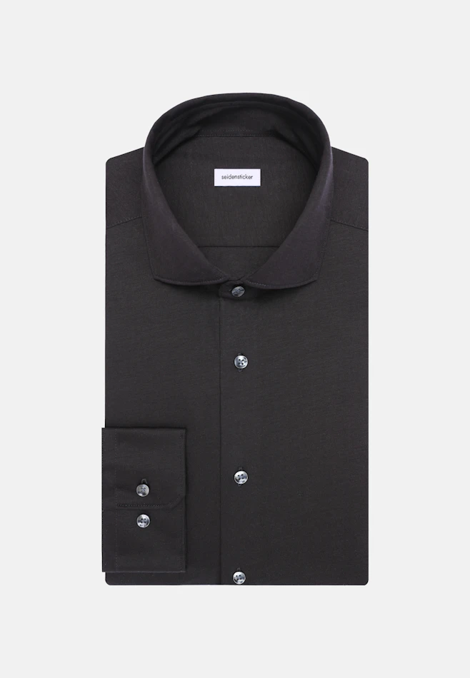 Shaped Jersey shirt Uni in Schwarz | Seidensticker online shop