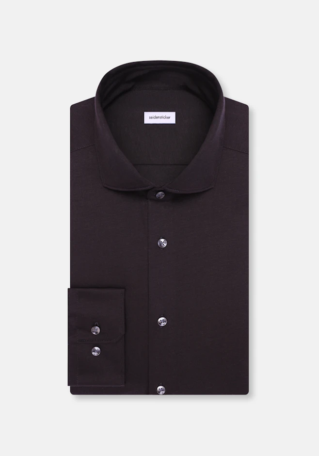 Shaped Chemise en jersey Uni dans Noir | Boutique en ligne Seidensticker